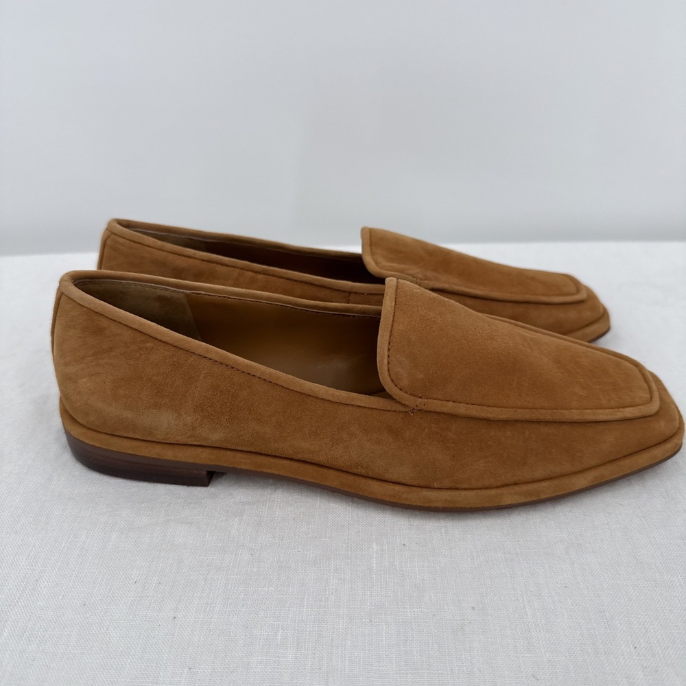Vince Camuto Womens Brown Drananda Suede Leather Loafers Size 5.5/36 Classic - Picture 3 of 8